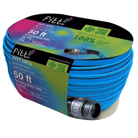 Fitt Fitt HiFlo 50 ft. L Medium Duty Commercial Grade Lightweight Garden Hose FFH51250